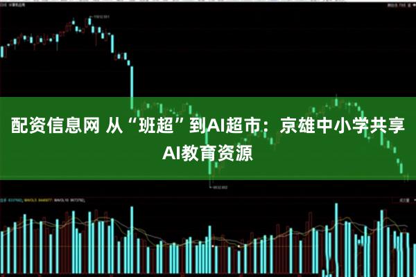 配资信息网 从“班超”到AI超市：京雄中小学共享AI教育资源